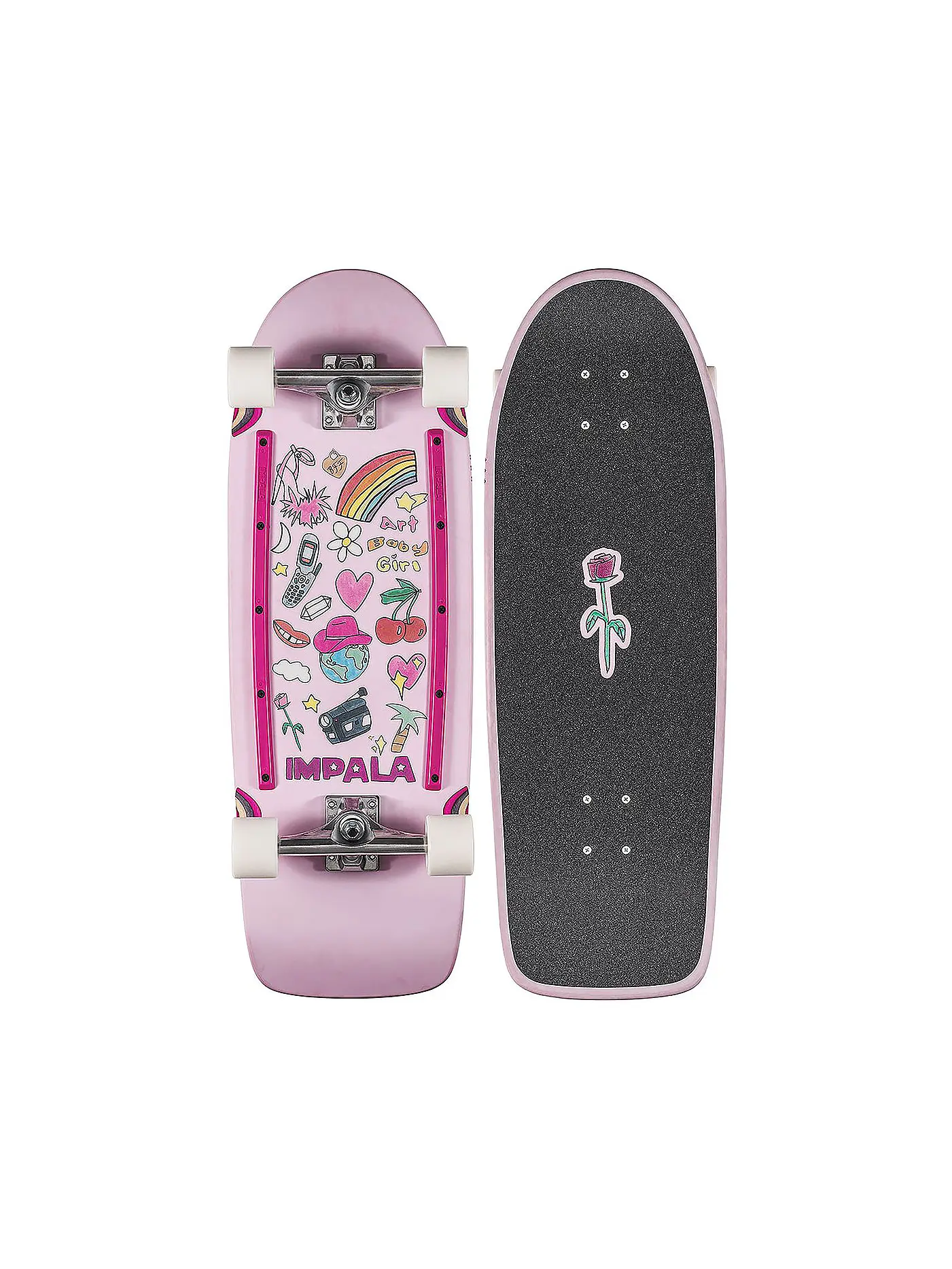 IMPALA | Skateboard - Cruiserboard Hera Schwarz | rosa